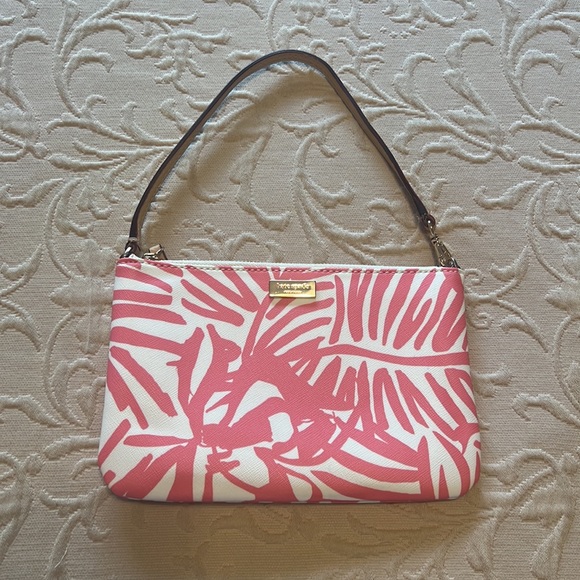 Kate Spade Pink and White Tropical Wristlet - Picture 3 of 8
